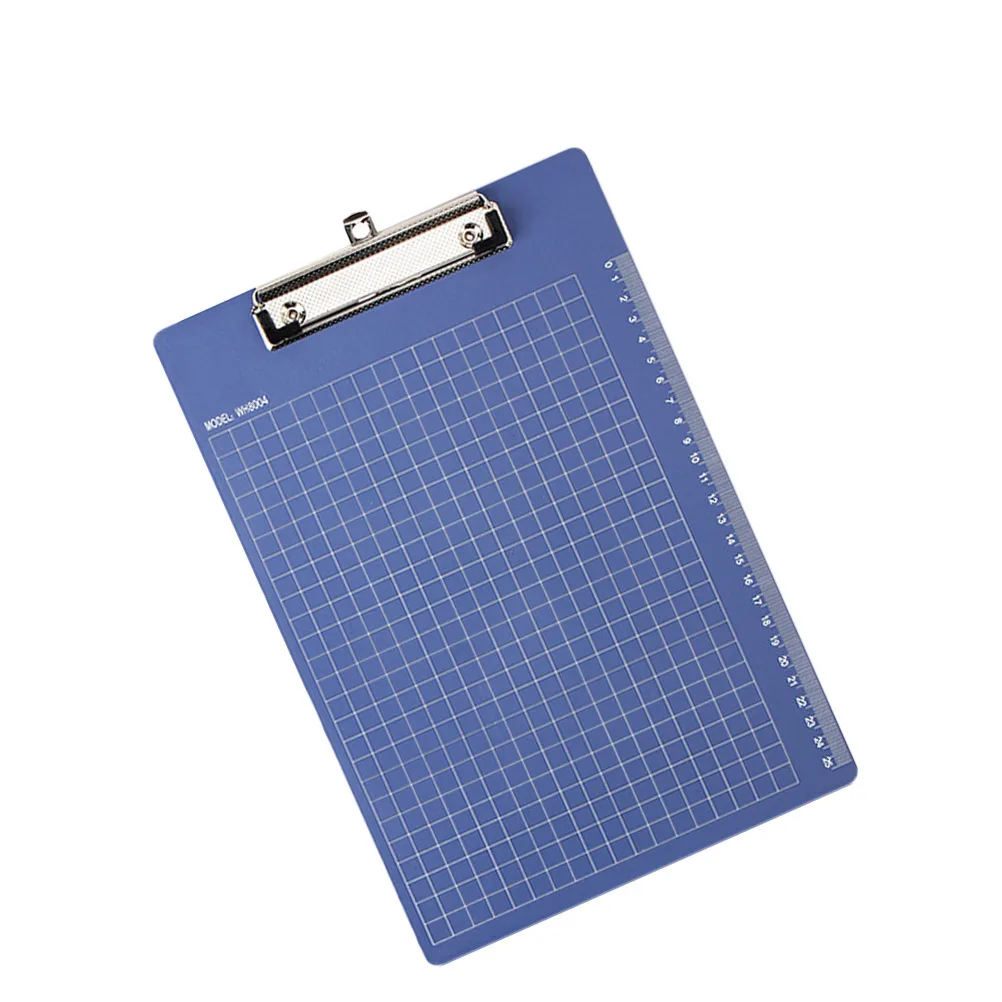 

3pcs Plastic Writing Clipboard Hanging Design Smooth Surface Rounded Corners Lightweight A6 Size Blue For Teachers Students