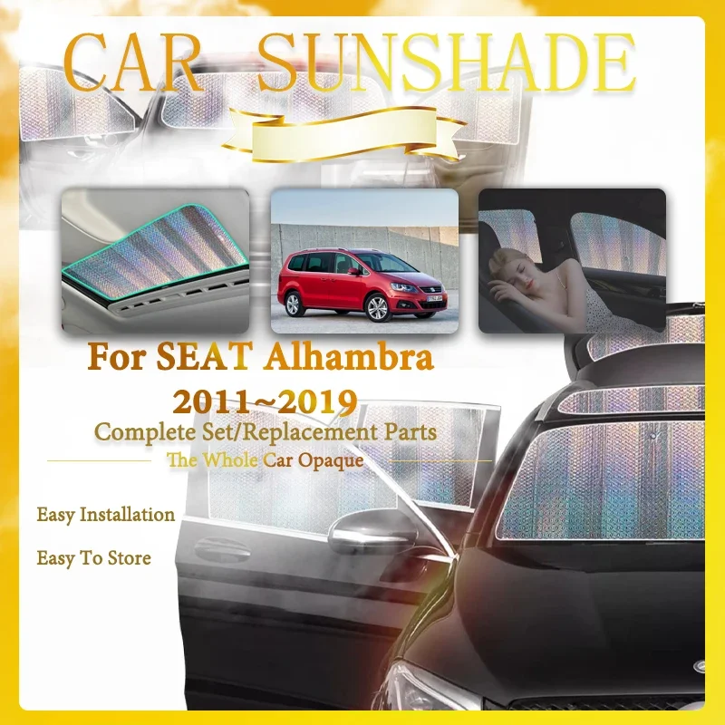 Car Window Sunshade Fit For SEAT Alhambra VW Volkswagen Sharan 7N 2011~2019 Sun Window Visor Windshields Covers Auto Accessories