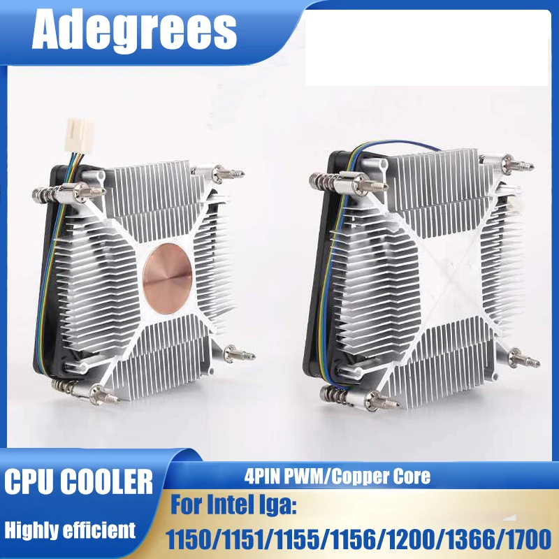CPU Air Cooler Tower Slim 80MM MINI CPU Fan for Intel LGA 1851 1155 1156 1150 1151 1366 1700 1200 Quiet Cooling fan