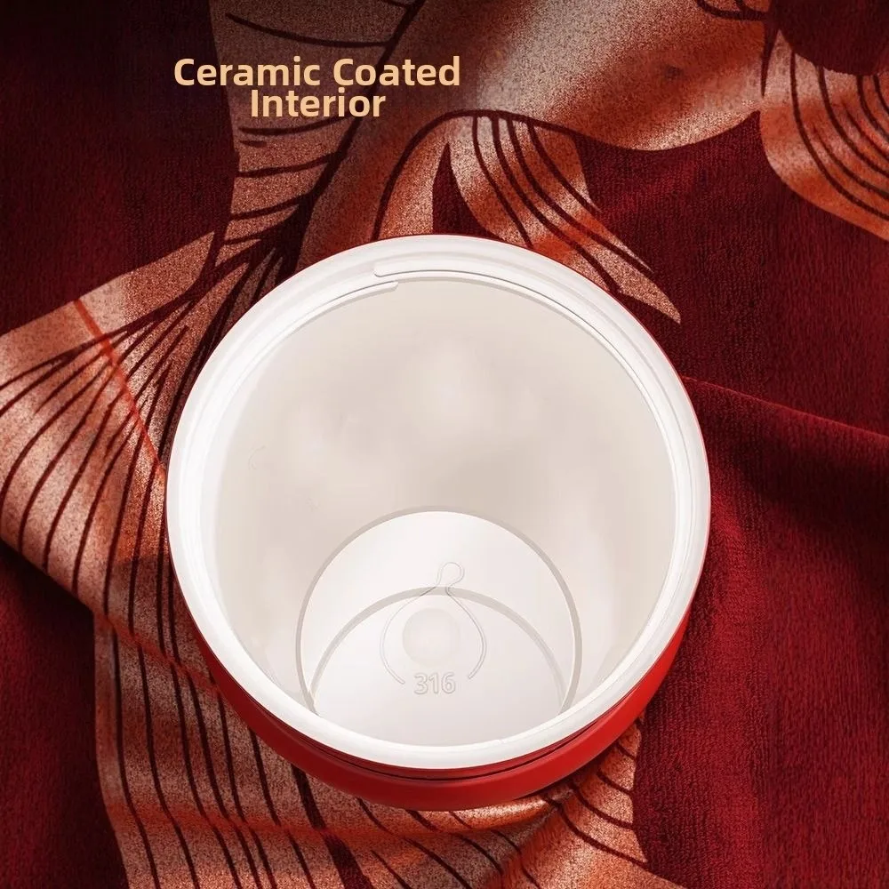710ML Ceramic Coated Coffee Cup Insulation Or Cooling Keeps Both Hot and Cold Vacuum Cup With Lifting Rope