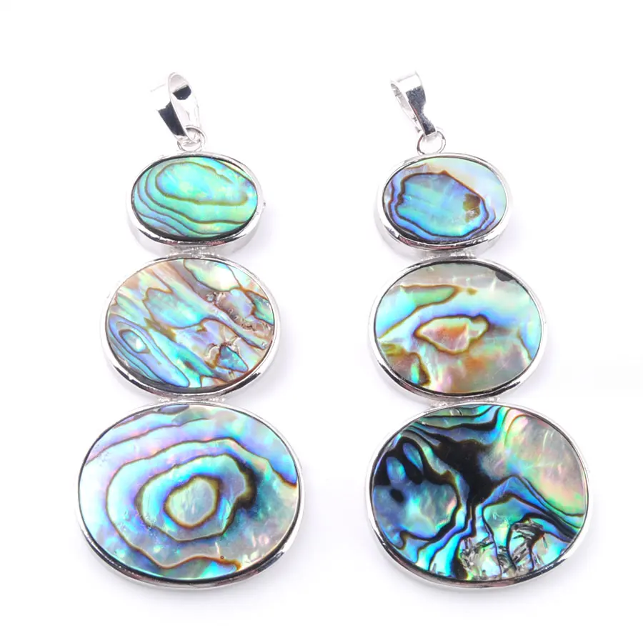 

New Zealand Abalone Pearl Shell Pendant Necklace Alloy Women Colourful Shell Necklaces N3641