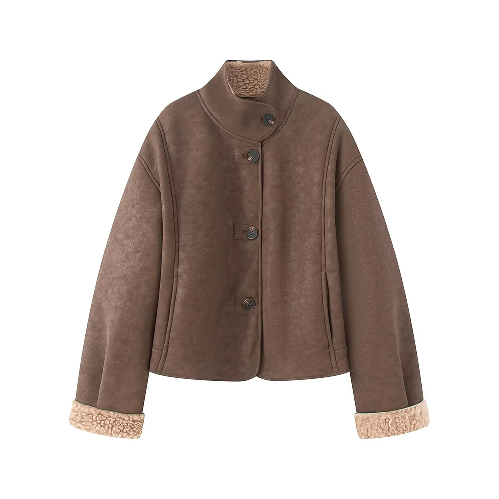 DEEABAE خريف موضة جديدة سترة نسائية غير رسمية على الوجهين متعددة الاستخدامات أنيقة على الطراز الأوروبي ملابس نسائية