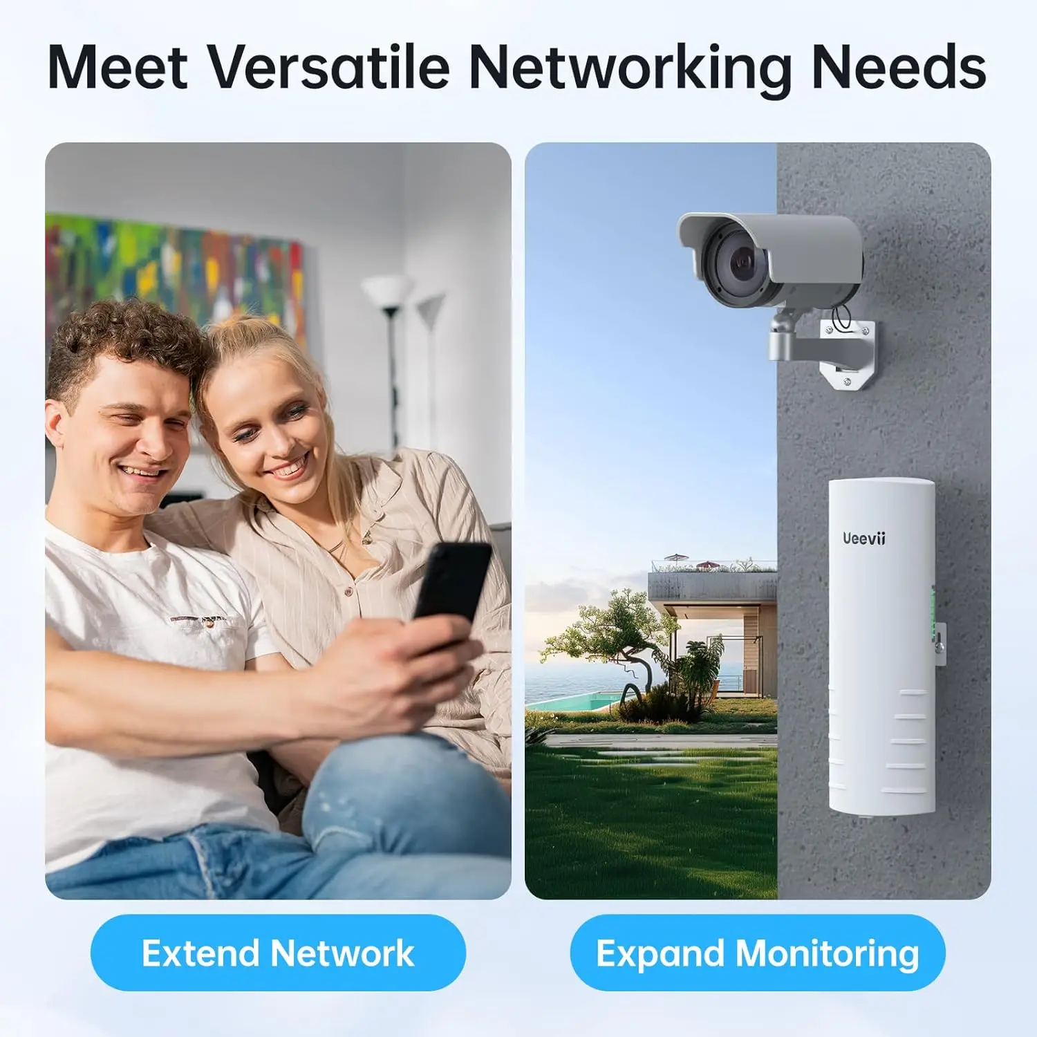 UeeVii CPE850 — 5,8 ГГц P2P/MP Wi-Fi-мост Гигабитный беспроводной 5 км Уличная CPE дальнего действия 16 дБи Антенна 24 В PoE Стовбуры Магазины Гаражи