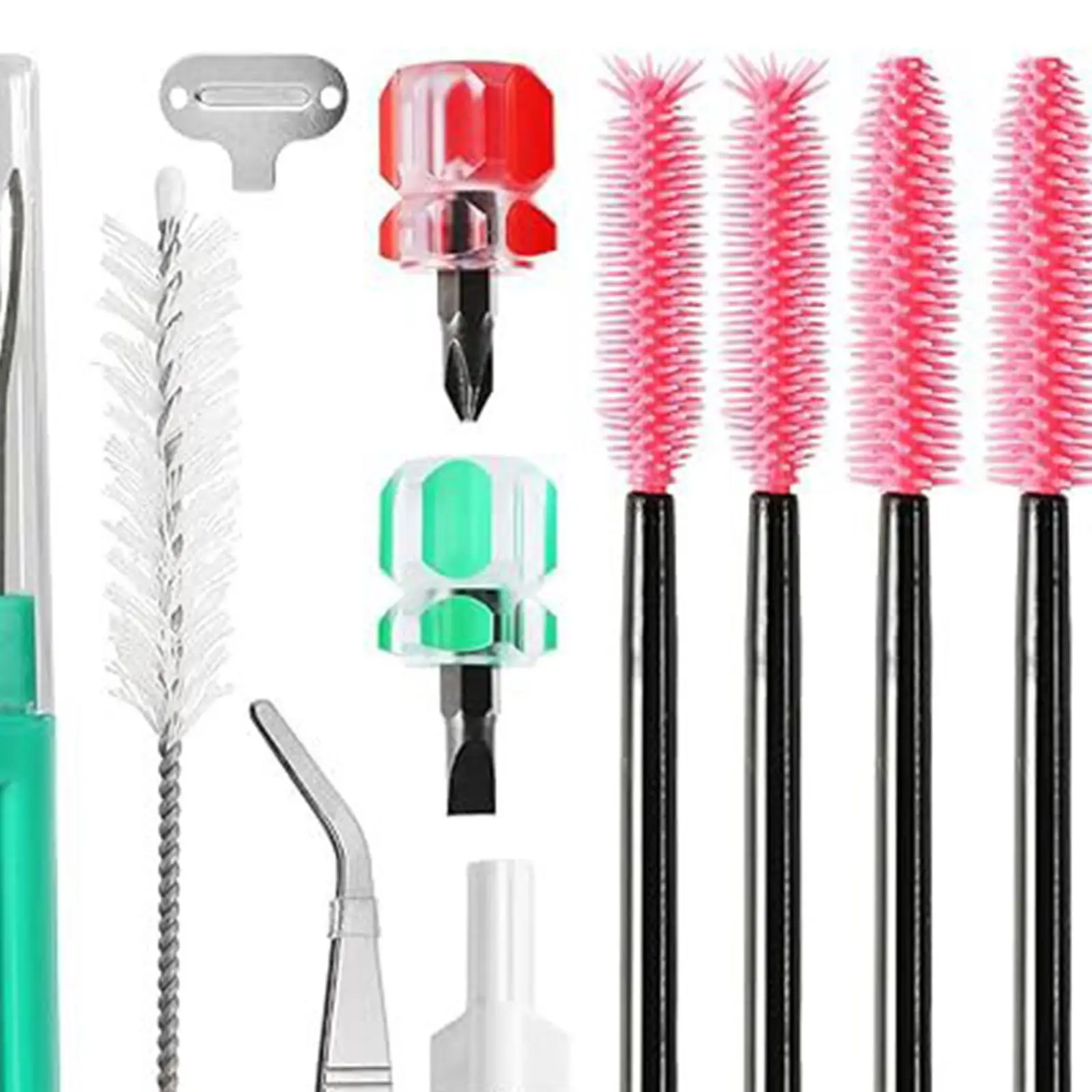 Household Sewing Machine Cleaner Kit with 1 Curved Tweezer 12 Brushes 4 Screwdrivers and Thread Remover for Fast Upkeep