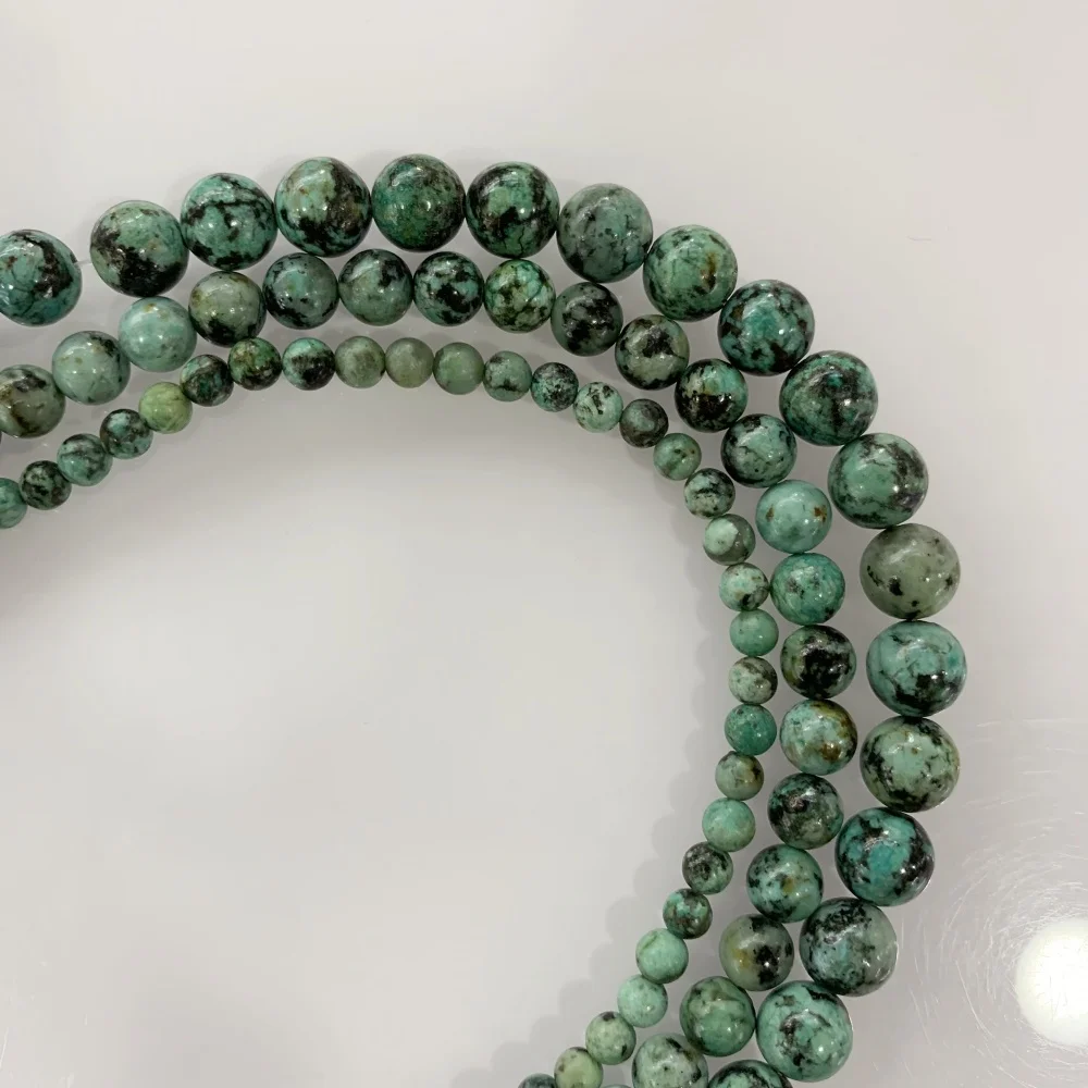 

AAA Natural African Tophus Beads Round Loose Spacer Beads For Jewelry Making DIY Charm Bracelets Necklace15''Strand 4/6/8mm