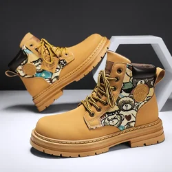 Waterproof Hiking Shoes Ankle Men's Tactical Boots High Top Desert War Men's Outdoor Boots Work New Men's Street Safety Shoes