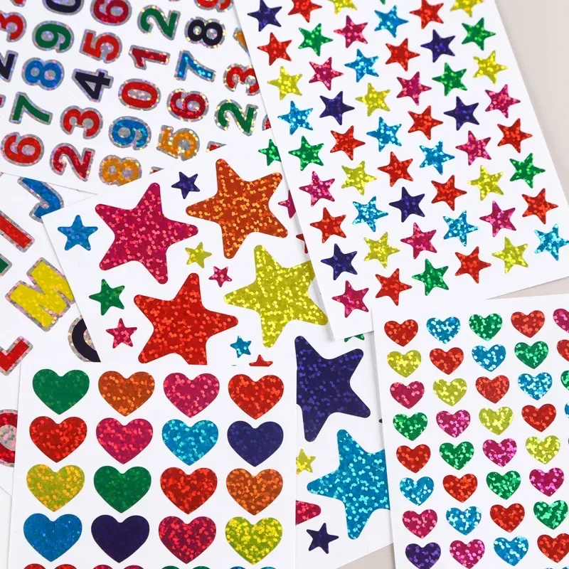 10 Sheets Children's Stickers&Star Stickers School Reward Behavior Chart Children's Handmade Clip Art Decoration