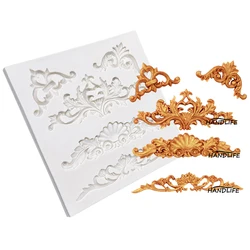 Relief Decorative Pattern Silicone Sugarcraft Mold Resin Tools Cupcake Baking Mould Fondant Cake Decorating Tools