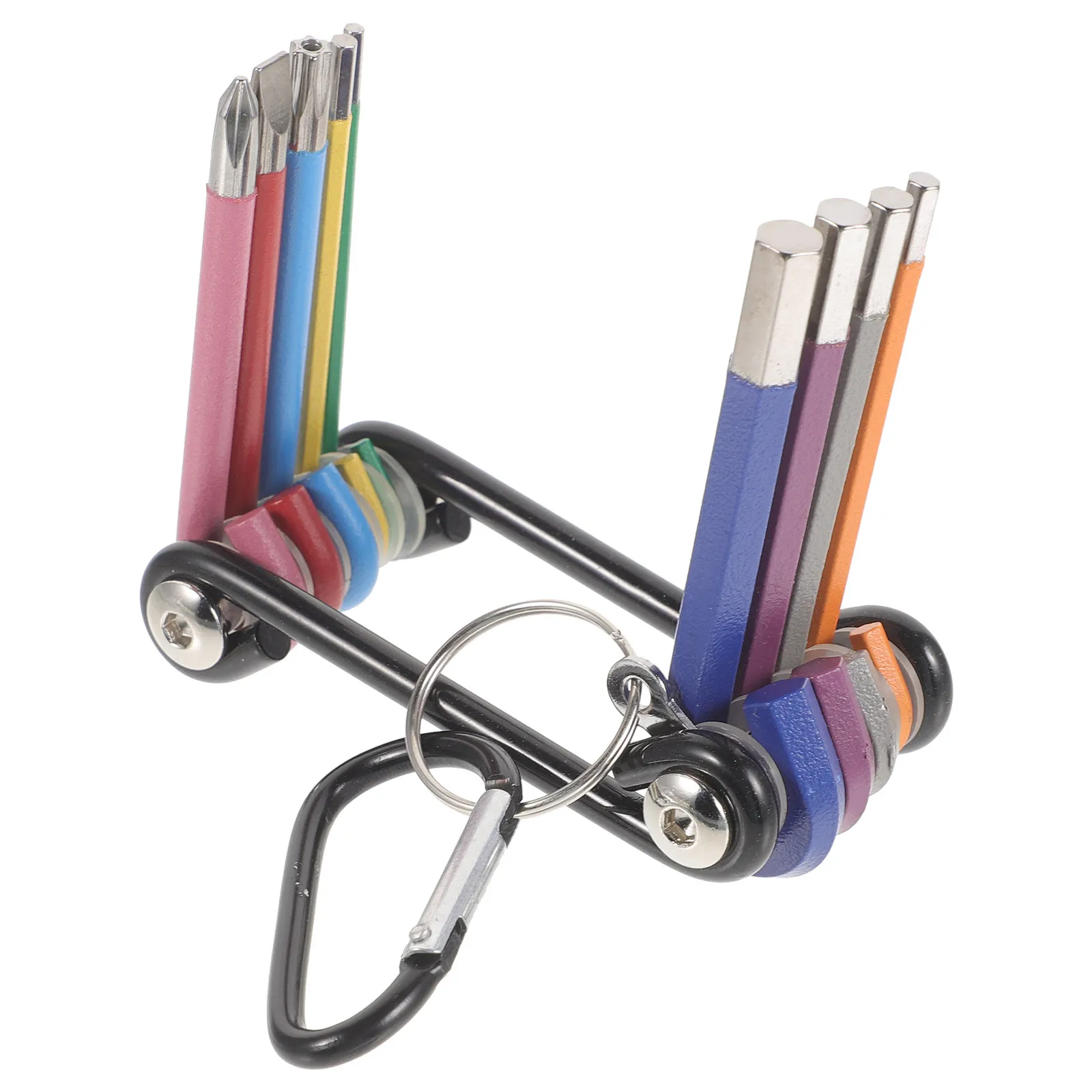 

1Set Foldable Hex Wrench Set Steel Material Multi Purpose for Bicycle Bathtub Repair Household Tool Colorful Set