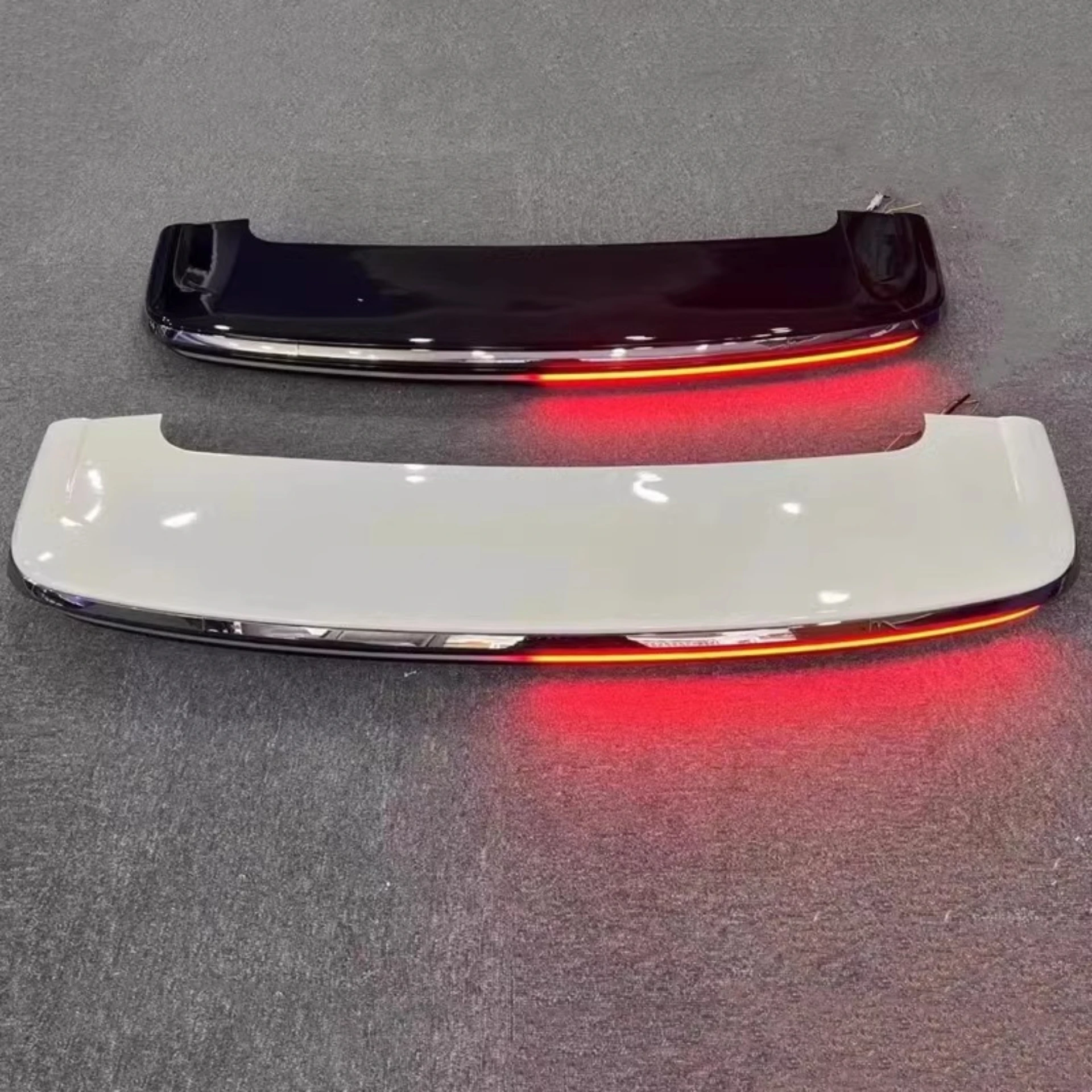 Black White Tail Wing with Led Light for Toyota Alphard Vellfire 40 Series 2024 Modified New Style Top Wing Car Accessories