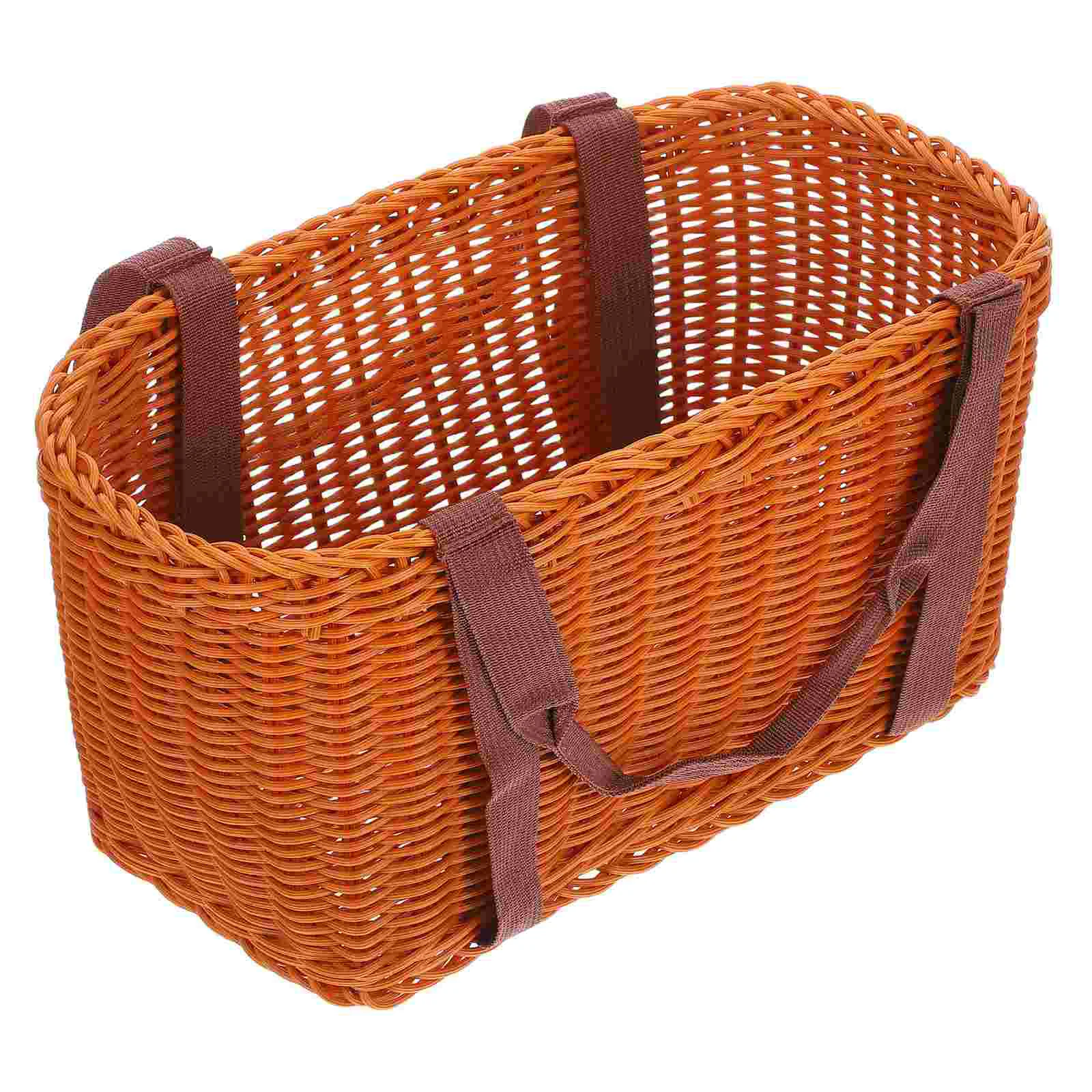 

Handbag Basket Laundry Baskets Handle for Shopping Bins Brown Delicate Women Wallet