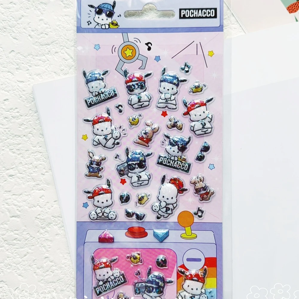 정품 산리오 스티커 헬로 키티 멜로디 만화 데칼 장난감 문구 기타 전화 자전거 노트북 수하물 자동차 소녀 선물