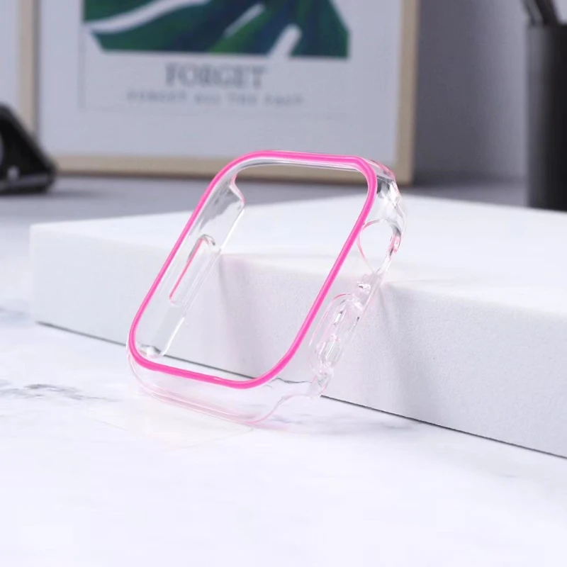 Luminous Cover for Apple Watch Case 49mm 45mm 41mm 44mm 40mm 38mm 42mm PC Bumper Protector iWatch serie Ultra 9 8 7 6 5 4 3 2 SE