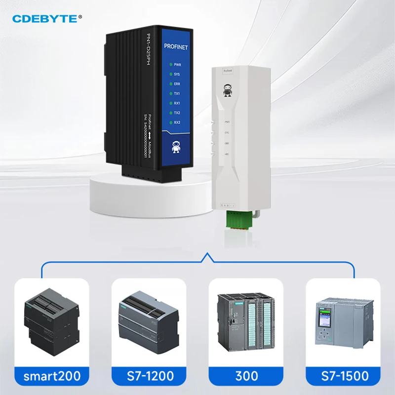 ProfiNet to ModBus Gateway RS485 RS422 RJ45 Standard ProfiNet Protocol CDEBYTE PN1-D25P Series Din-Rail High Protection