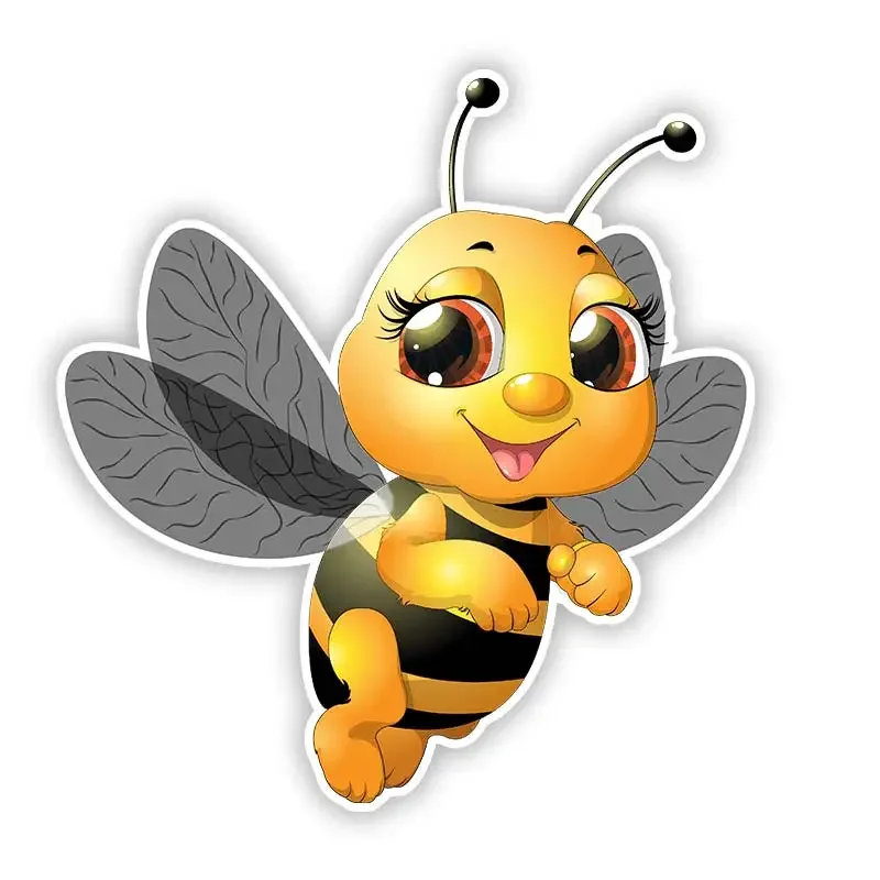 S50412# Flying Bee Car Sticker Waterproof PVC Decal Multi Sizes Colors For Motorcycle Laptop Decor