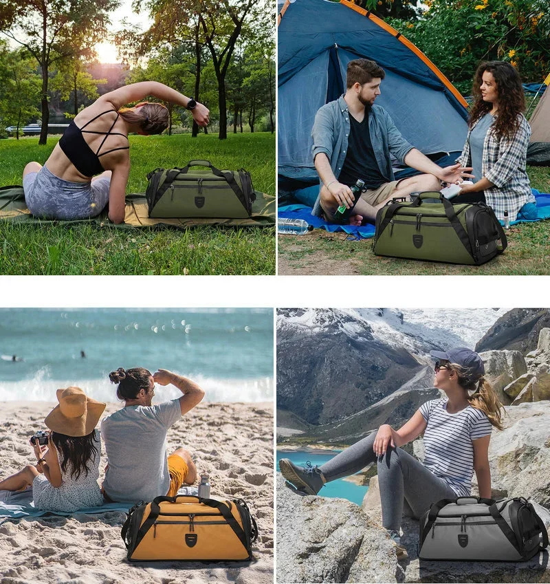 40L Sport Fitness Bag Dry Wet Separation Gym Bags for Men Women Outdoor Hiking Camping Travelling Yoga Fitness Bags