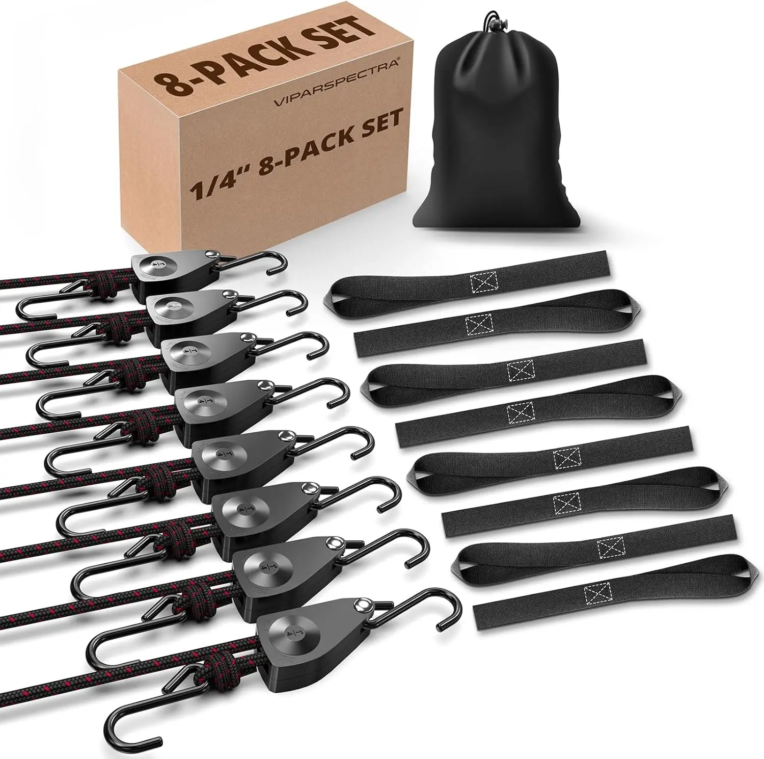 

Сверхмощные регулируемые веревочные ремни, 8 шт. по 12 футов с крючками для крепления грузовых каяков, грузовиков, палаток