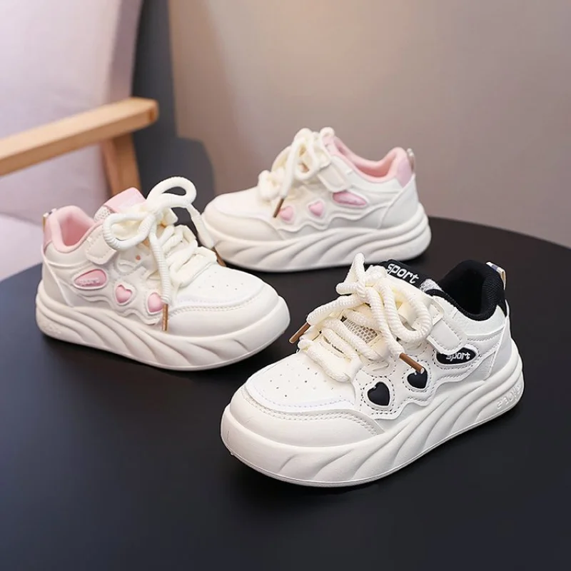 

2025 Spring New Child Casual Sneakers–Soft-Soled Unisex Kids Slip-Ons for Boys&Girls, Versatile School&Campus White Casual Shoes