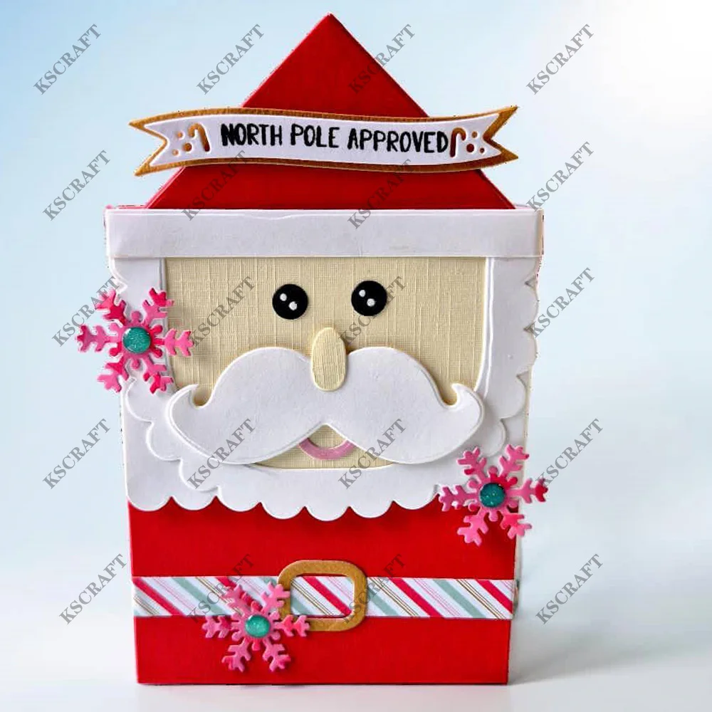KSCRAFT Santa Gift Box Cutting Dies Stencils for DIY Scrapbooking Decorative Embossing DIY Paper Cards