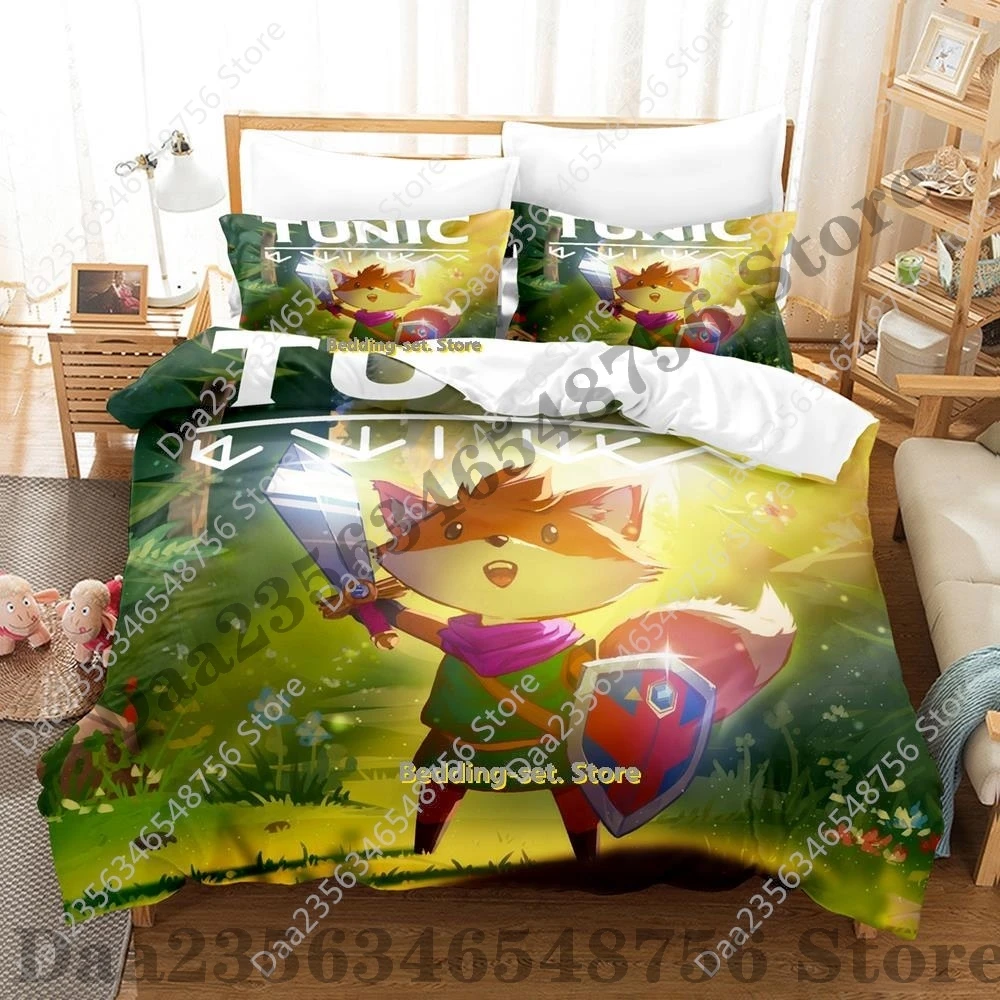 New 2025 Tunic Game Bedding Set Single Twin Full Queen King Size Bed Set Adult Kid Bedroom Duvetcover Sets 3D Print Anime Bed Sh