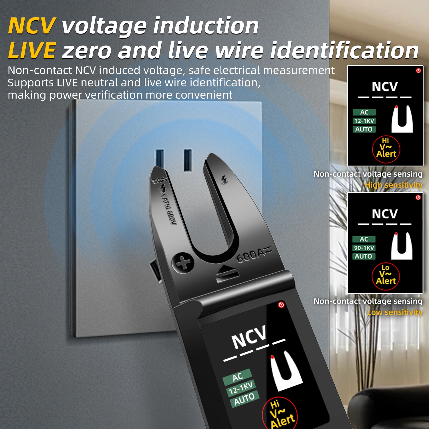 BSIDE U5 U 型クランプメーター 600A DC AC 電流テスター真の実効値オートレンジ TFT スクリーン USB 充電式 1200mAh NCV マルチメーター