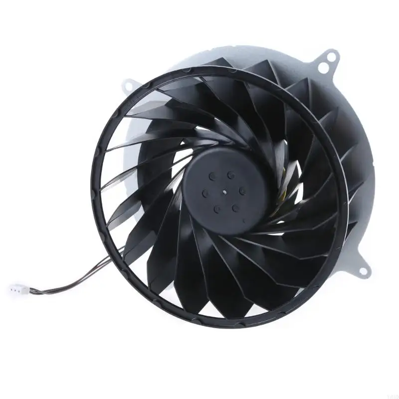 Y8AD High Efficiency 18 Slot Metal Cooling Fan for Slim, Essential Gaming Console Enhancer Component Unisex Game Accessories