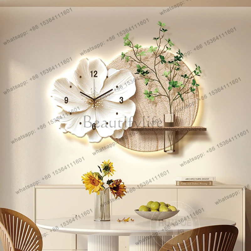 LJYDesign Living Room Wall Clock Aesthetic Kawaii Luxury Digital Clock Wall Modern Bedroom Reloj Pared Home Decoration