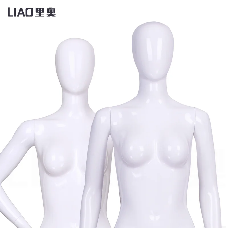 cheap Bright White plastic mannequin full body female Demountable Manikin for women dresses