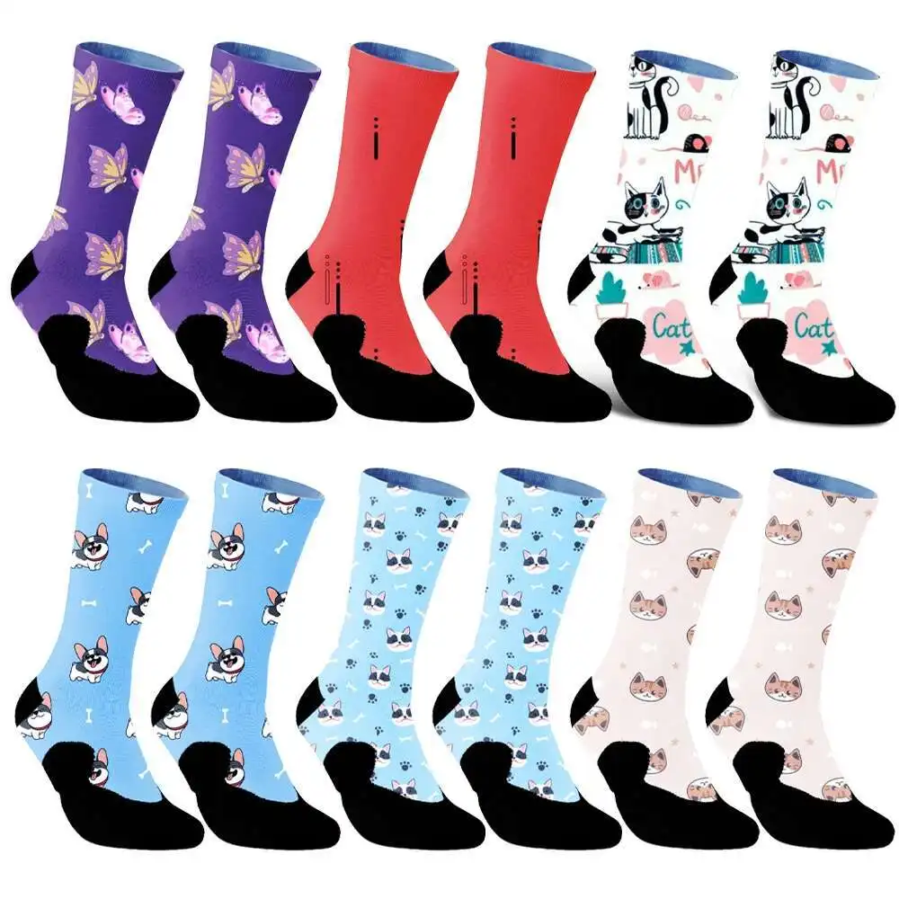 

New Funny Happy Personality Daily Skateboard Cartoon Shark Fruits Men's Socks Men Series CottonTube Socks