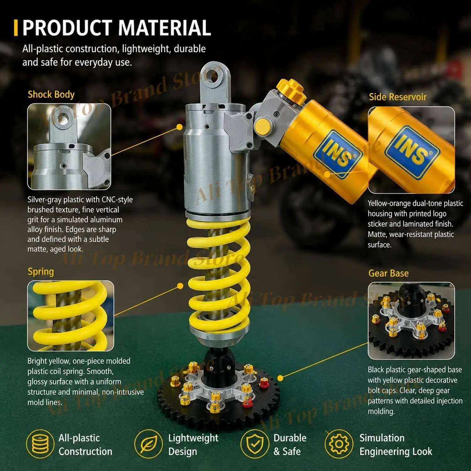 2026 New For OHLINS Motorcycle Shock Absorber Lamp DIY Cool Ambient Lighting Car interior decorative accessories ornaments view 5