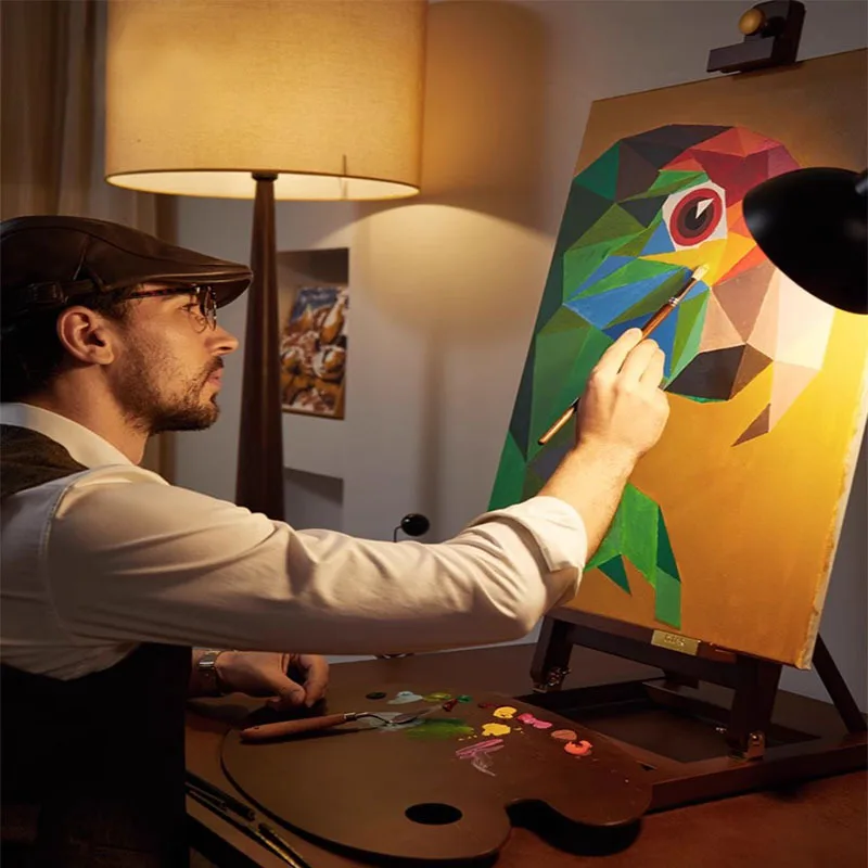 

minimalist walnut color professional artist desktop folding easel art student special solid wood home