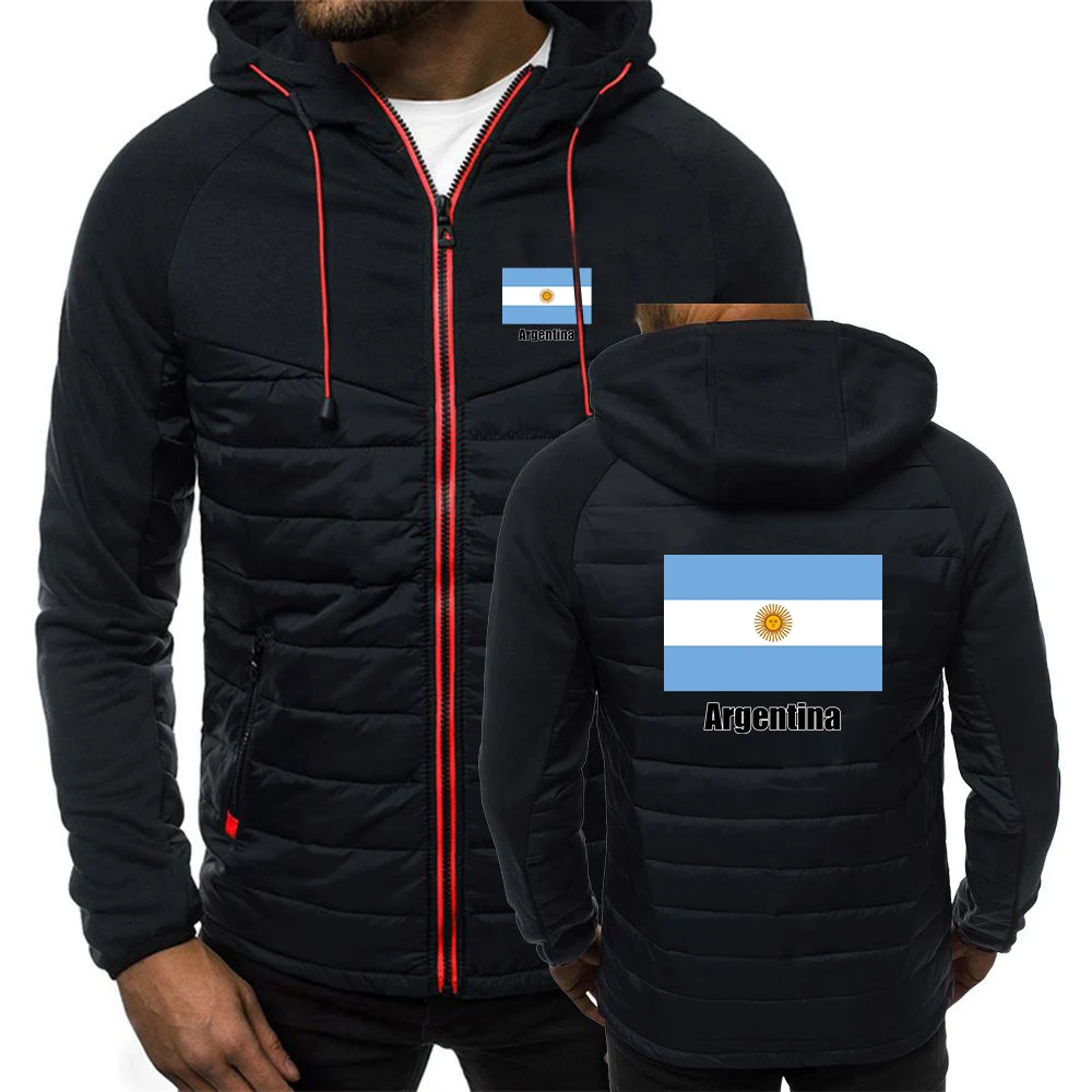 

Новая мужская толстовка с капюшоном и принтом флага Аргентины 2025 года, осенне-зимняя, с принтом футбольной команды, популярная, с семицветным пэчворком, на хлопковой подкладке