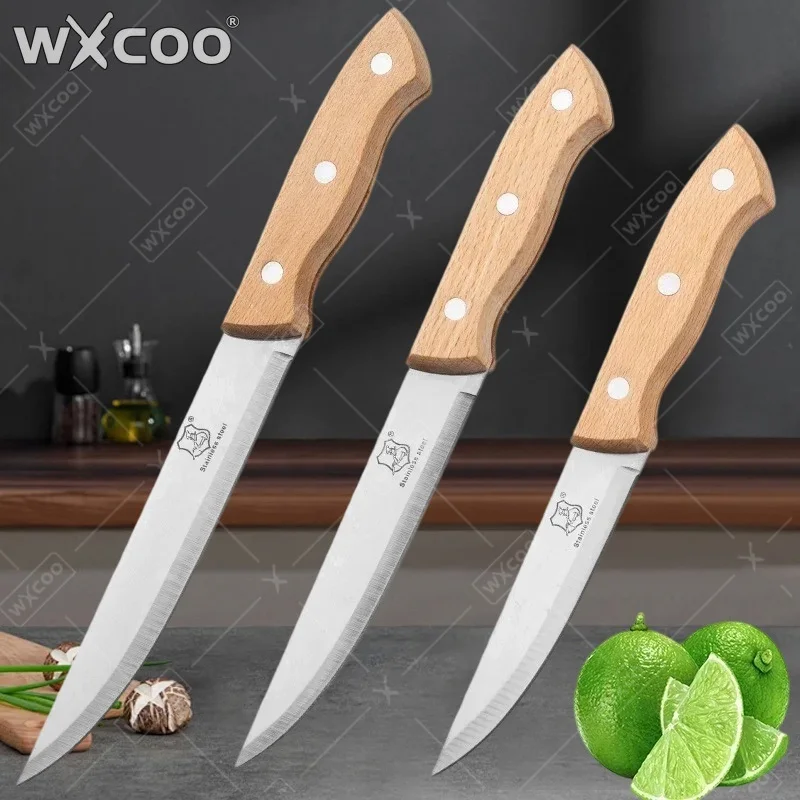 

WXCOO 3,5-дюймовый ультра кухонный нож для очистки овощей, небольшой кухонный нож из нержавеющей стали для резки, пилинга, тесак для мяса, фруктов