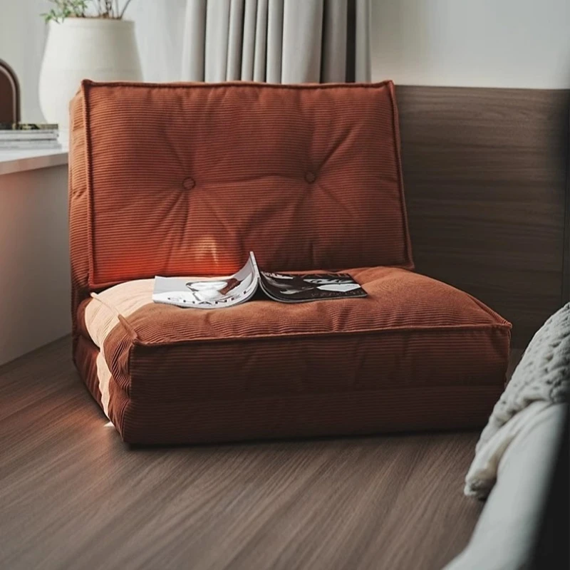 Sofá plegable multifuncional para el hogar, sofá individual reclinable color crema, muebles para sala de estar