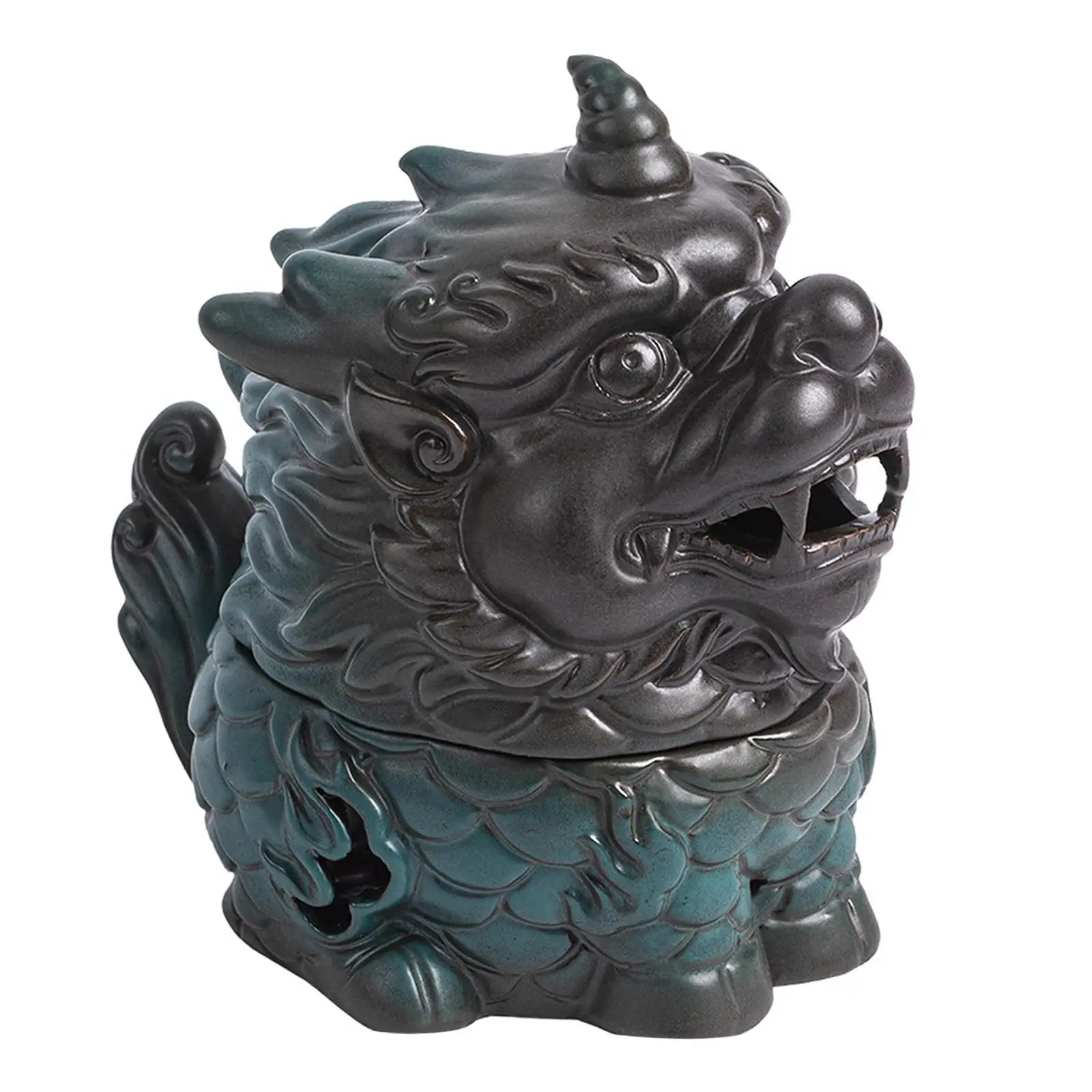 Cense Stoves Cense Burner Feng Shui Tabletop Statue Vintage Decor Chinese Styles Brave Troops Shaped Table Cense
