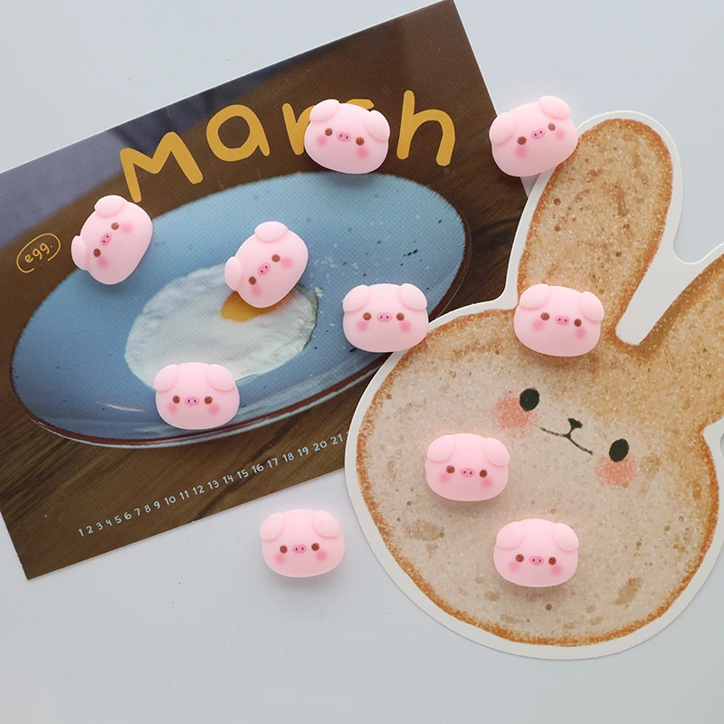 10Pcs Cute Piggy Shaped Fridge Magnets Nail Free Installation Magnetic 3D Sticker for Home Refrigerator Kitchen Decor DIY Crafts