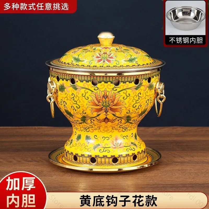Mini Copper Hot Pot Single Person Stove Enamel Eco Oil Pot