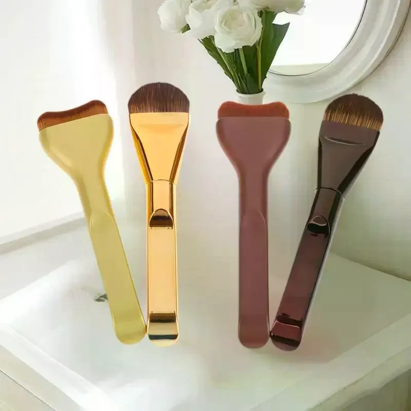 Juego de brochas de maquillaje para base, cepillo ultrafino para máscara superior para crema líquida, cosméticos, herramienta de belleza, regalo Premium, 1/2 Uds.