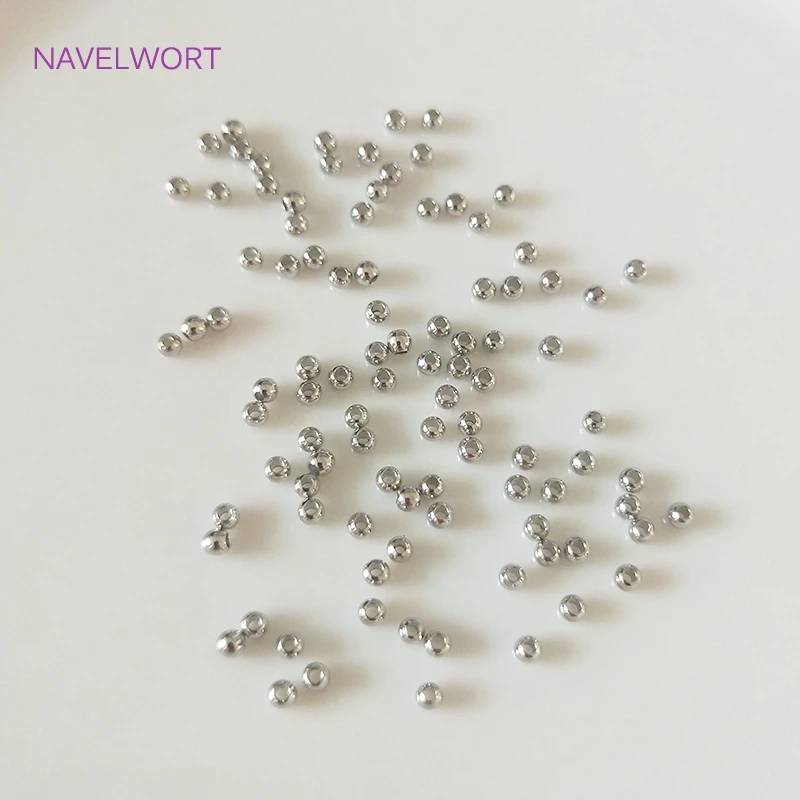 Schmuckherstellungszubehör, 2 mm–6 mm, 14 Karat/18 Karat echt vergoldet, runde Abstandsperlen, Zubehör, DIY-Perlen-Schmuckherstellung – Detail 23