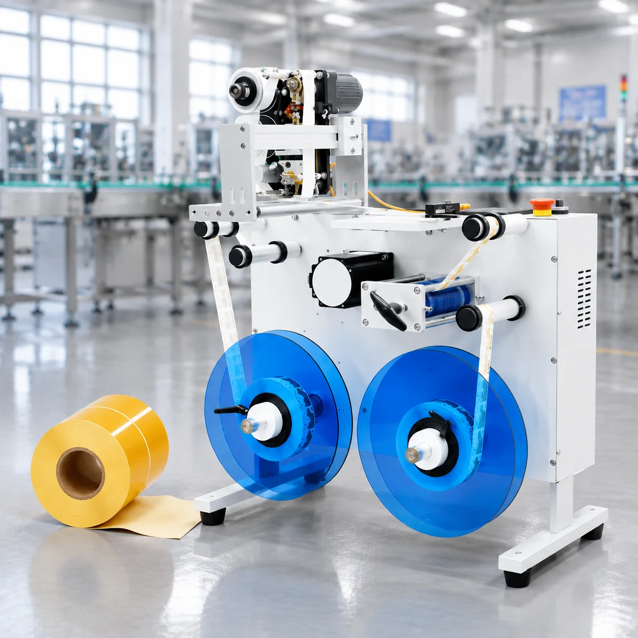 ZONESUN ZS-RW3 Automatic Roll to Roll Label Rewinder Machine with Date Printer Thermal Transfer Coder Sticker Rewinding Desktop
