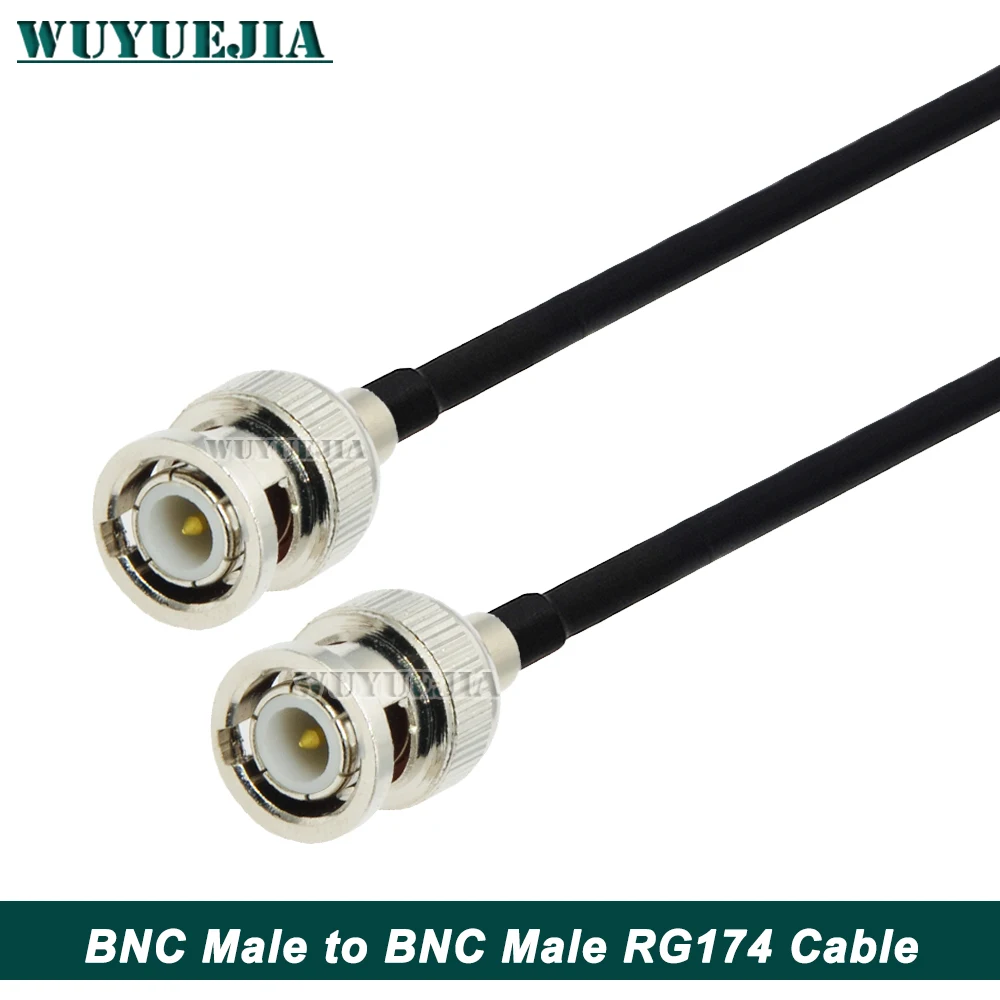 RG-174 Cable BNC Male Plug Right Angle To BNC Female Bulkhead Connector Extension RF Coaxial Jumper Pigtail For Radio Equipment