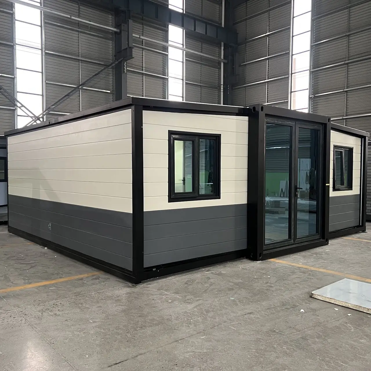 3X NEST Customized Folding Expandable Container House with Metal Carved Panels