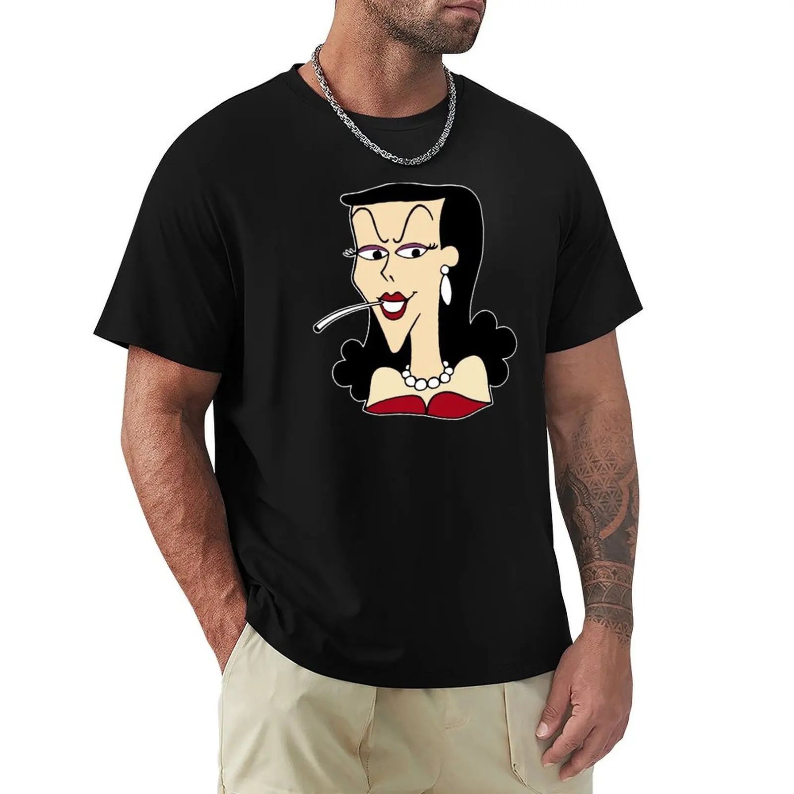 Kúrt Cóbain Natasha Fatale 44 Best Vintage black T-Shirt Art Pattern Printed Casual Top