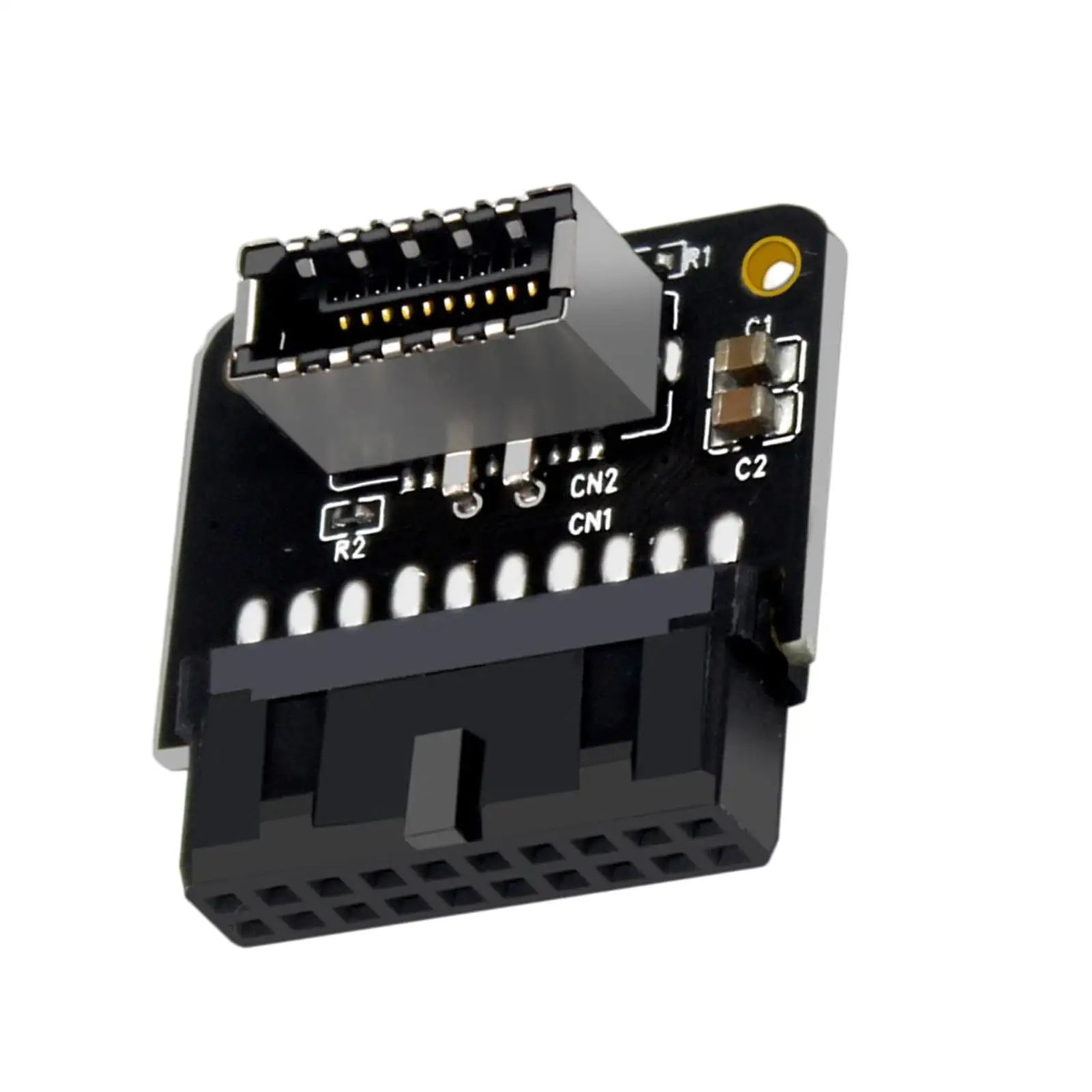 USB3.0 19P/20P to Type-C Plug-in Port 90 Degree Adapter Computer Motherboard Extension Adapter Adapter Mainboard for PC Supply