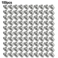 10/30/100 Pcs Solar Panel Wire Clamps Clip Stainless Steel Wire Cable Clips Metal Clamp Management Harness Rope Accessory
