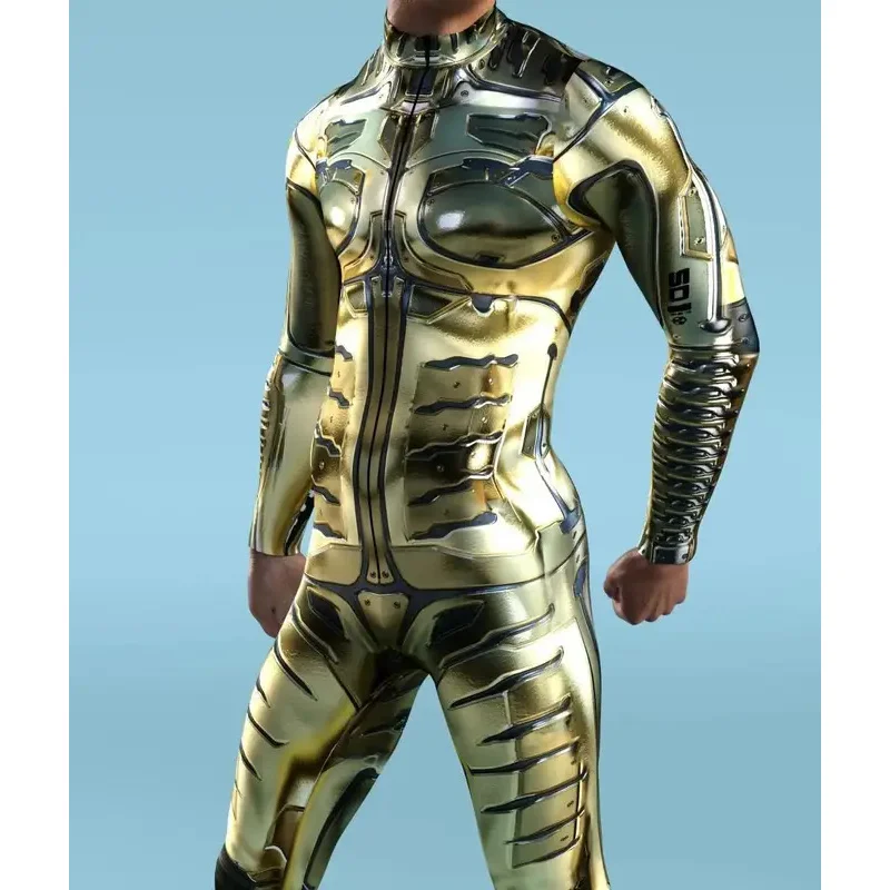 Traje Cosplay Leopardo Elástico Masculino, Macacão Halloween, Impressão 3D, Collants Corporais, Bodysuit, Fato Gato, Roupa