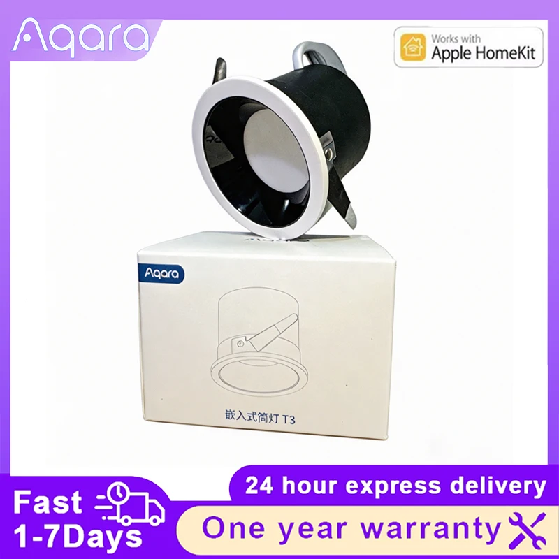 

Aqara T3 Smart Spotlight Downlight Work with HomeKit Optional Beam Angle 15°24°36°80°Zigbee Dimmable Round Light Adaptive Light