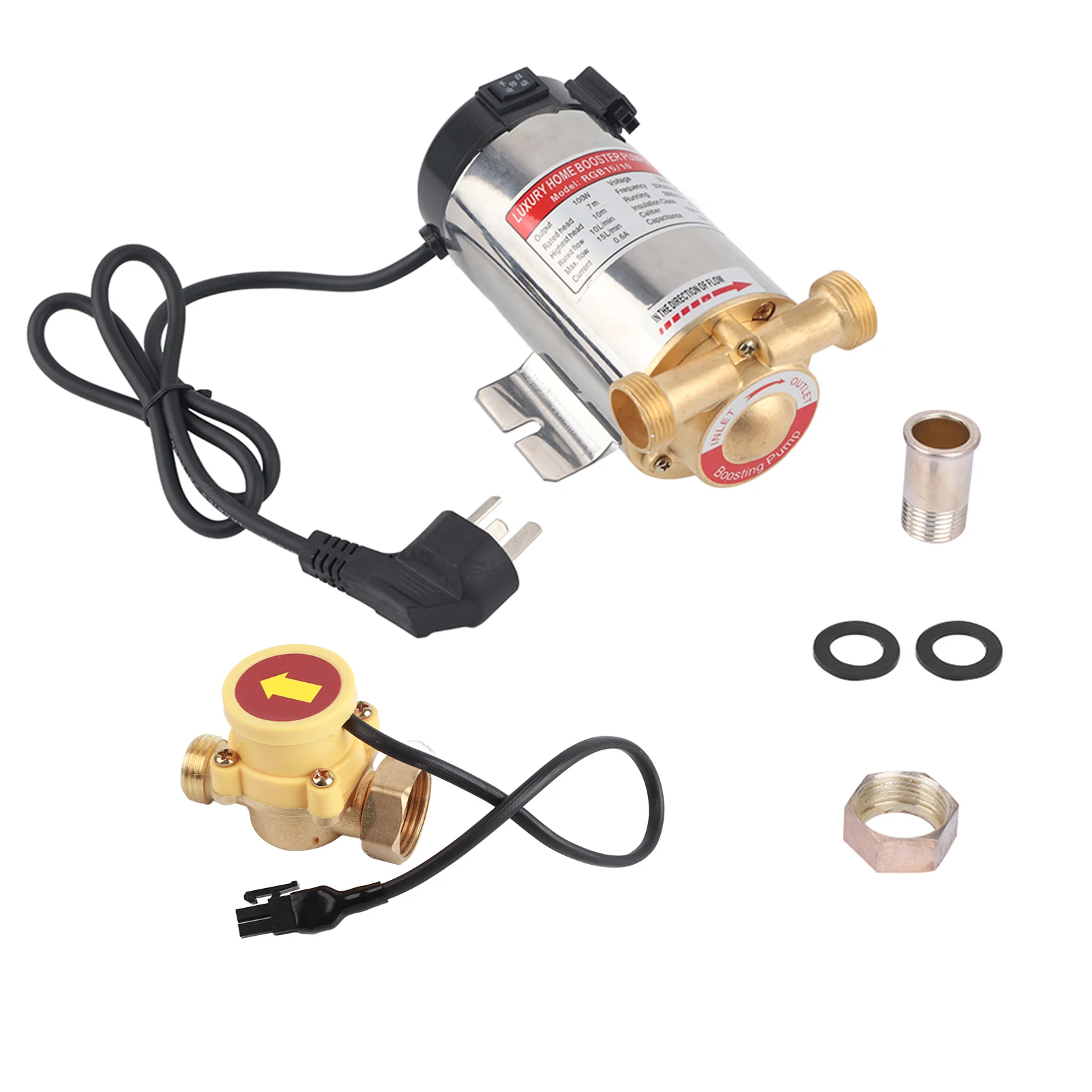 

Auto Boost Pump, 220V100W Automatic Household Stainless Steel Auto Boost Pump for Tap Water Pipeline