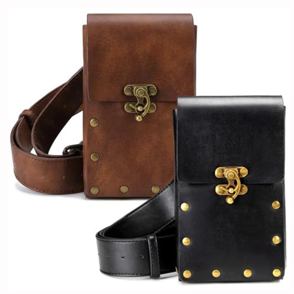 طقم حزام جلدي تنكري من القرون الوسطى ، حزام بخار ، عملات نحاسية ، حقيبة خصر ، فستان عصر النهضة ، لعب الأدوار ، الهالوين ، 3 *