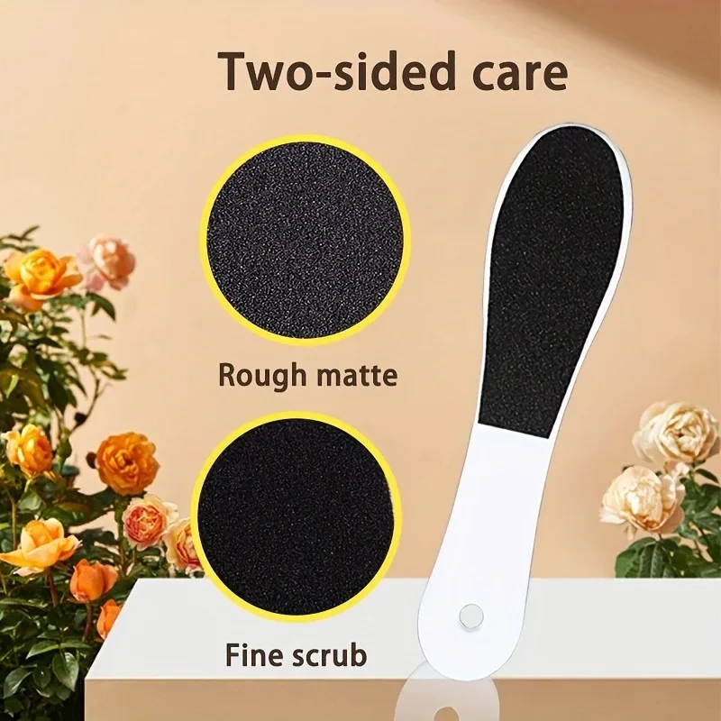 Lime à pieds jetable Double face et ensemble de pédicure en pierre ponce, dissolvant de callosités en plastique pour les pieds, gommage exfoliant non parfumé
